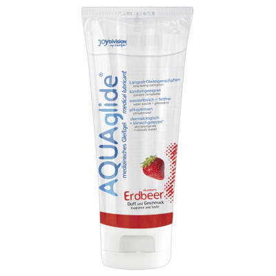 LUBRIFICANTE GEL AROMA FRAGOLA "AQUAGLIDE" - 100 ML