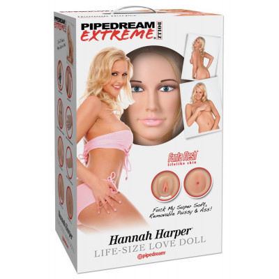 BAMBOLA GONFIABILE REALISTICA PIPEDREAM "HANNAH HARPER" - LIFE SIZE - 3D